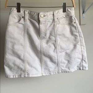 White Denim Skirt